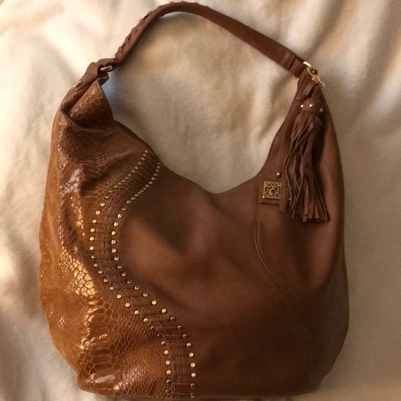 CHI Carlos Falchi Brown Leather handbag - Picture 2 of 8